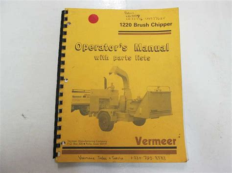 vermeer replacement parts manual